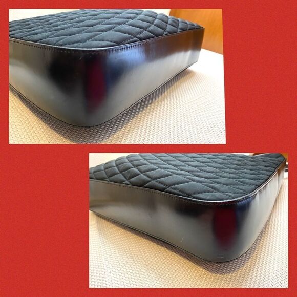 Vintage Y2K Bally black quilted shoulder bag with leather - Picture 3 of 10